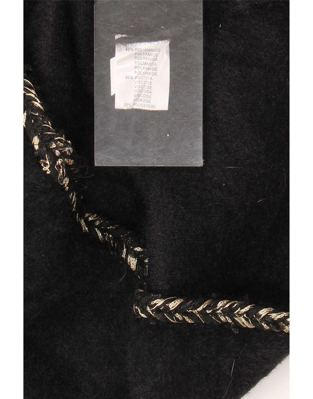 Vintage γυναικεία ζακέτα πουλόβερ UK 12 Medium Black Polyamide