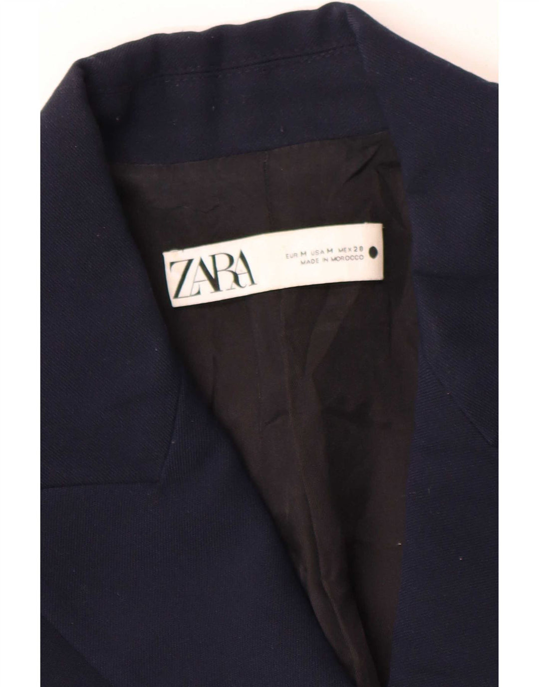 Zara Γυναικείο Μπλέιζερ Διπλό Μπουφάν UK 14 Medium Navy Blue