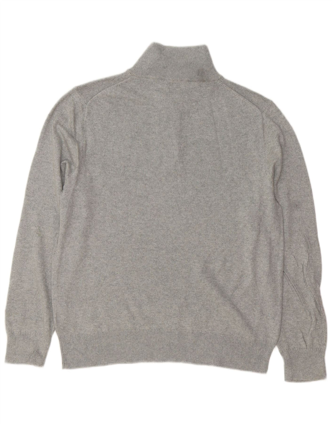 J. CREW Ανδρικό πουλόβερ με φερμουάρ, μεγάλο γκρι βαμβακερό