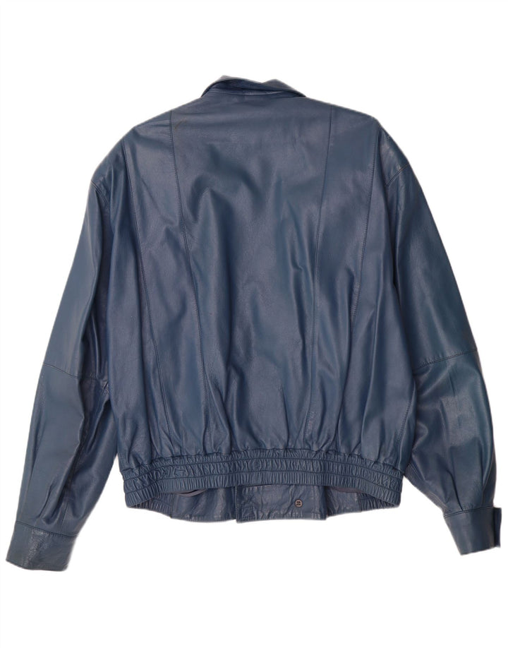 Ανδρικό δερμάτινο τζάκετ VINTAGE Military IT 52 XL Μπλε Δερμάτινο