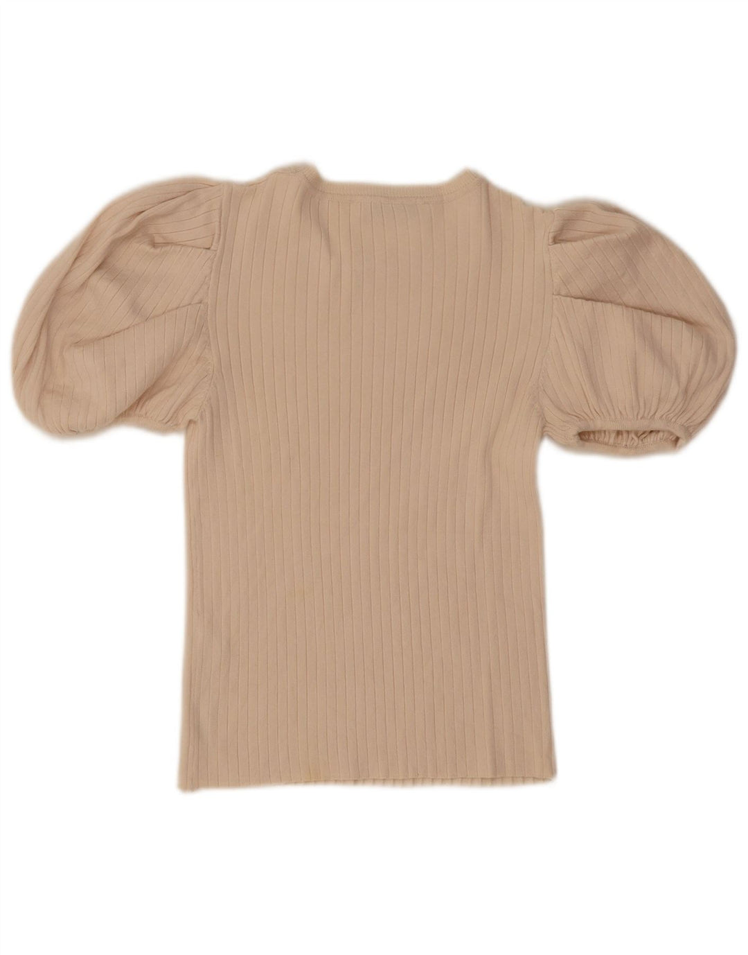 Zara Γυναικεία Μπλούζα Crop Top UK 12 Medium Off White Viscose