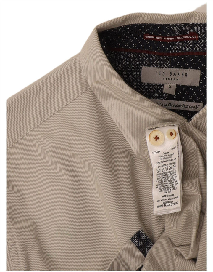 Ted Baker Ανδρικό Πουκάμισο Νούμερο 3 Μικρό από λευκό βαμβακερό