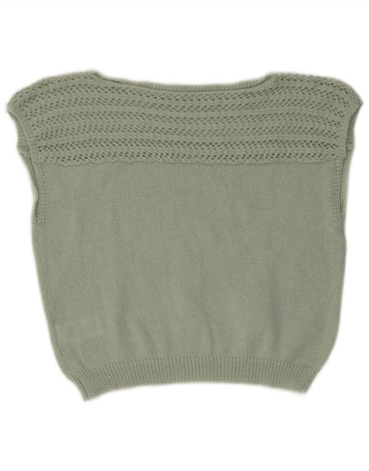 Shein Γυναικείο γιλέκο Crop Tank Top UK 14 Medium Green Polyester