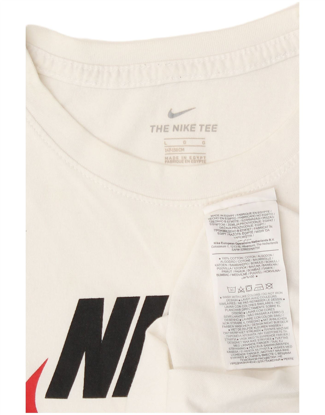 Μπλουζάκι Nike Boys Graphic T-shirt 12-13 ετών Μεγάλο από λευκό βαμβακερό