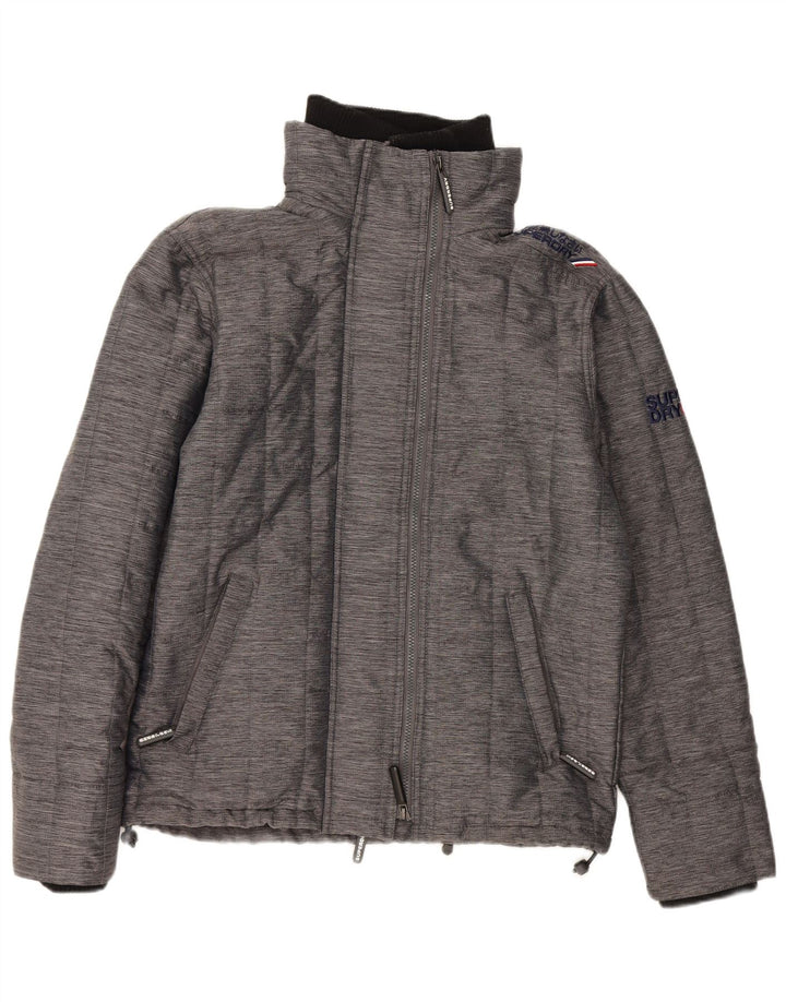SUPERDRY Womens The Windcheater Windbreaker Jacket UK 14 Medium Grey