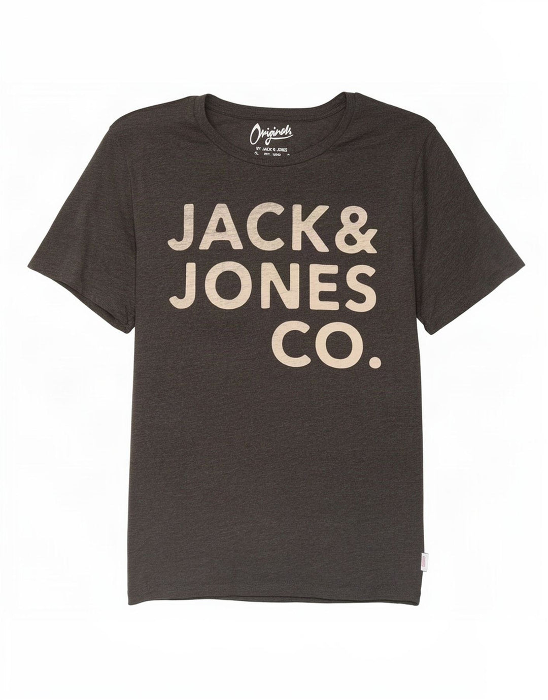 Jack & Jones Ανδρικό γραφικό T-Shirt Top μεγάλο γκρι βαμβακερό