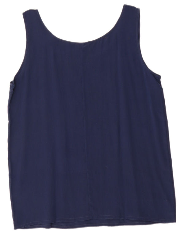 Vintage γυναικείο γιλέκο UK 14 Medium Navy Blue