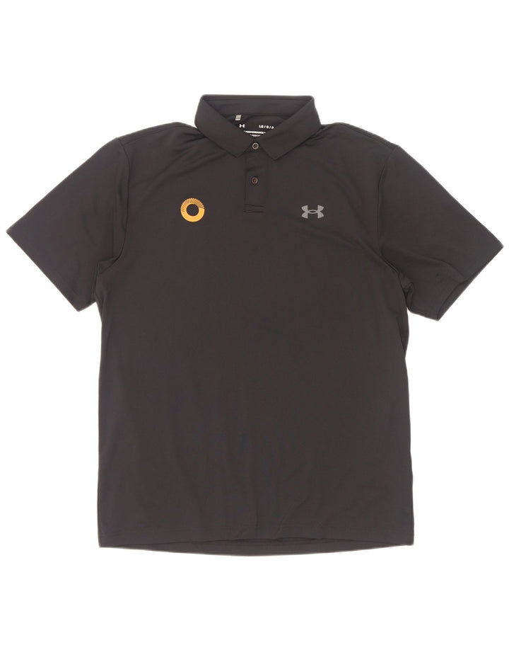Under Armour Ανδρικό Πόλο Μπλουζάκι Μεγάλο Μαύρο Πολυεστέρα