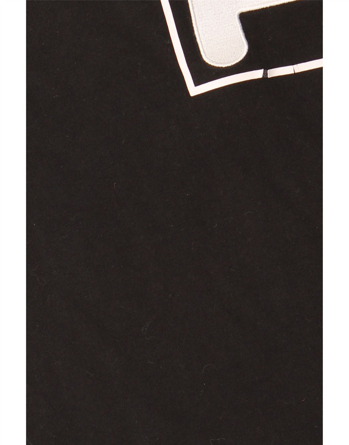 Ανδρικό γραφικό T-Shirt Fila Top Μεσαίο μαύρο βαμβακερό