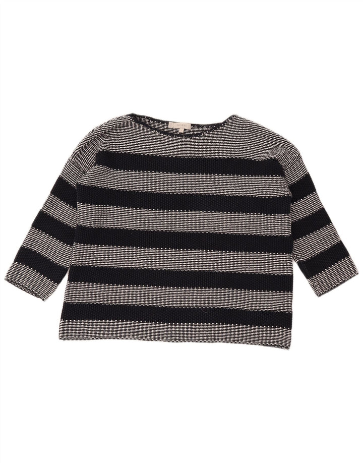 HOBBS Γυναικείο πουλόβερ με λαιμόκοψη μεγάλου μεγέθους Crop Boat UK 10 Small Black