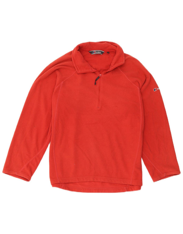 Berghaus Γυναικείο φερμουάρ φλις λαιμόκοψη UK 14 Μεσαίο κόκκινο πολυεστέρας