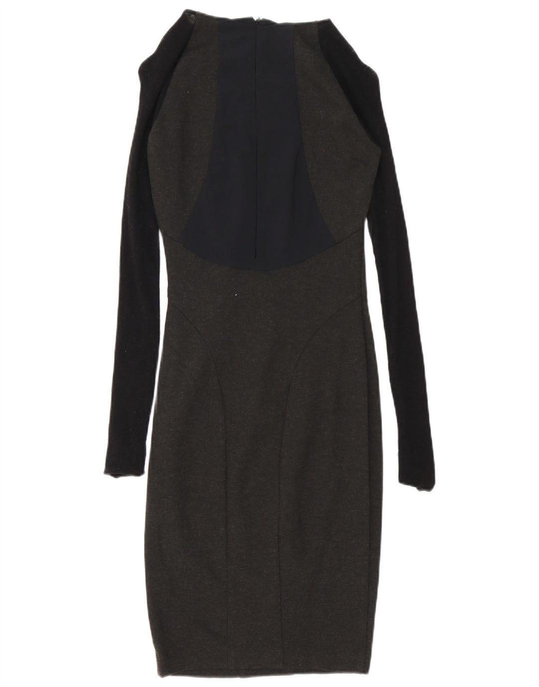 Pinko Γυναικείο μακρυμάνικο Bodycon Φόρεμα UK 10 Small Grey Polyester