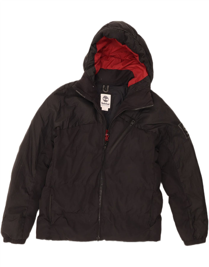 Ανδρικό μπουφάν με κουκούλα Timberland UK 38 Medium Black Nylon
