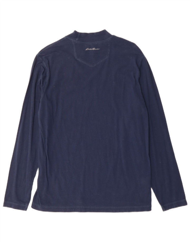 Ανδρικό μπλουζάκι Eddie Bauer, μακρυμάνικο, μεσαίο μπλε βαμβακερό