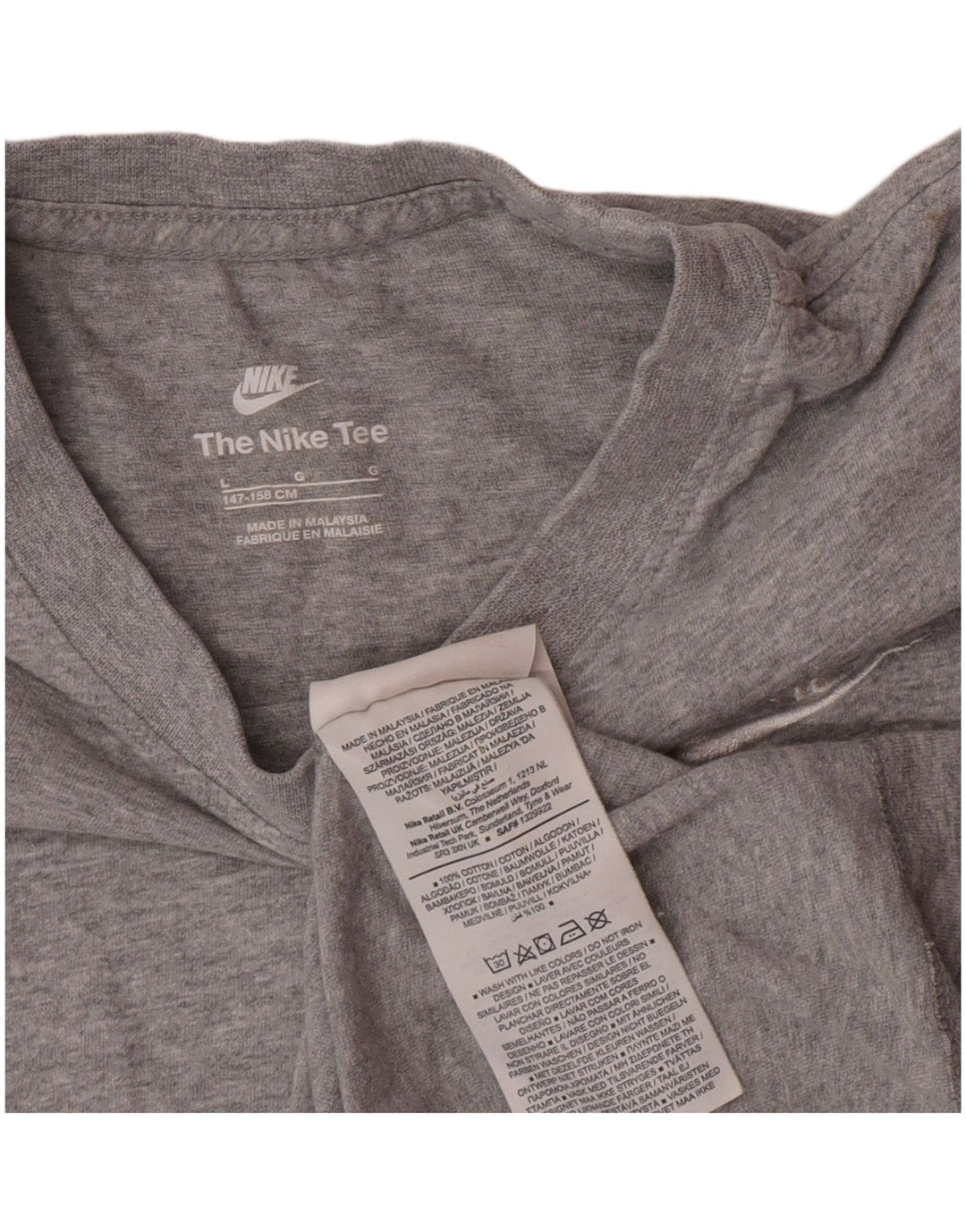Μπλουζάκι Nike Boys T-shirt 12-13 ετών Μεγάλο βαμβακερό γκρι φλύκταινα