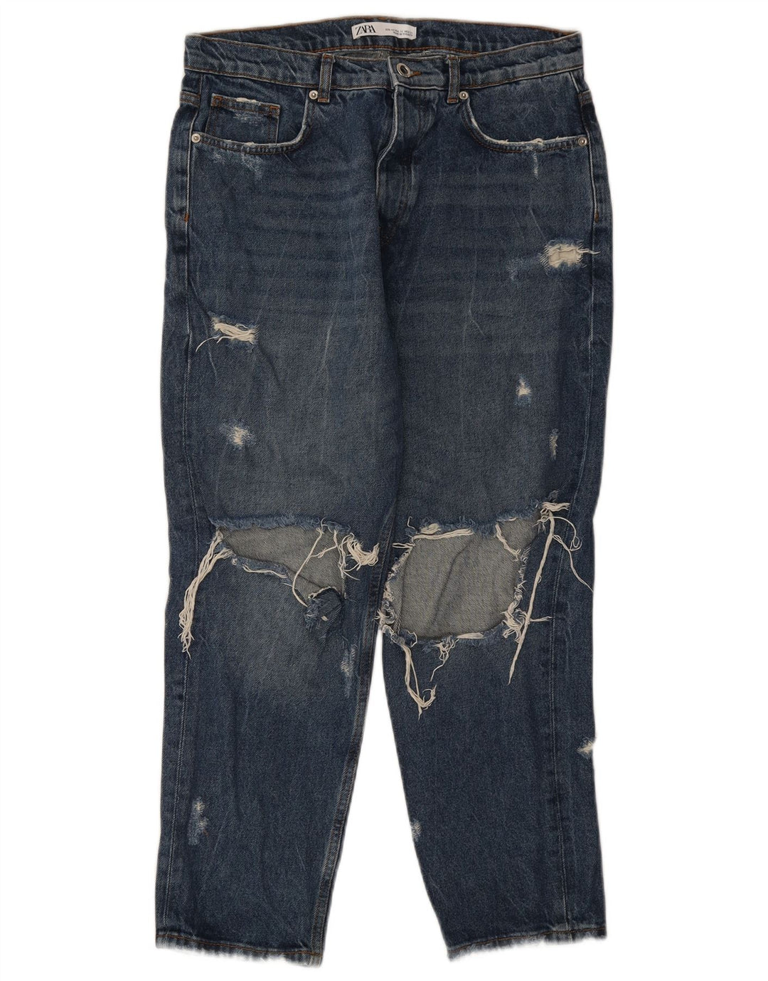 Ανδρικό Zara Distressed Cropped Jeans EU 40 Medium W31 L26 Blue