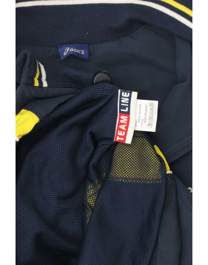 Ανδρική φόρμα γυμναστικής γραφικής Asics Top Jacket 2XL Navy Blue Colorblock Polyester