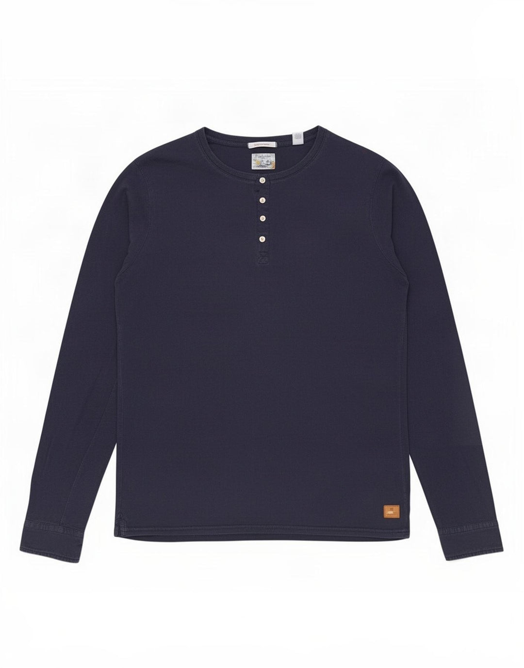 Ανδρικό μπλουζάκι Scotch & Soda, μακρυμάνικο μεγάλο, μπλε βαμβακερό