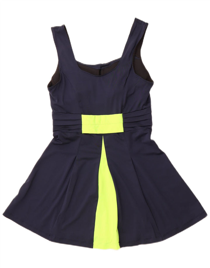 Γυναικεία μαγιό NIKE Dri Fit UK 12 Medium Navy Blue Colorblock Πολυεστέρας