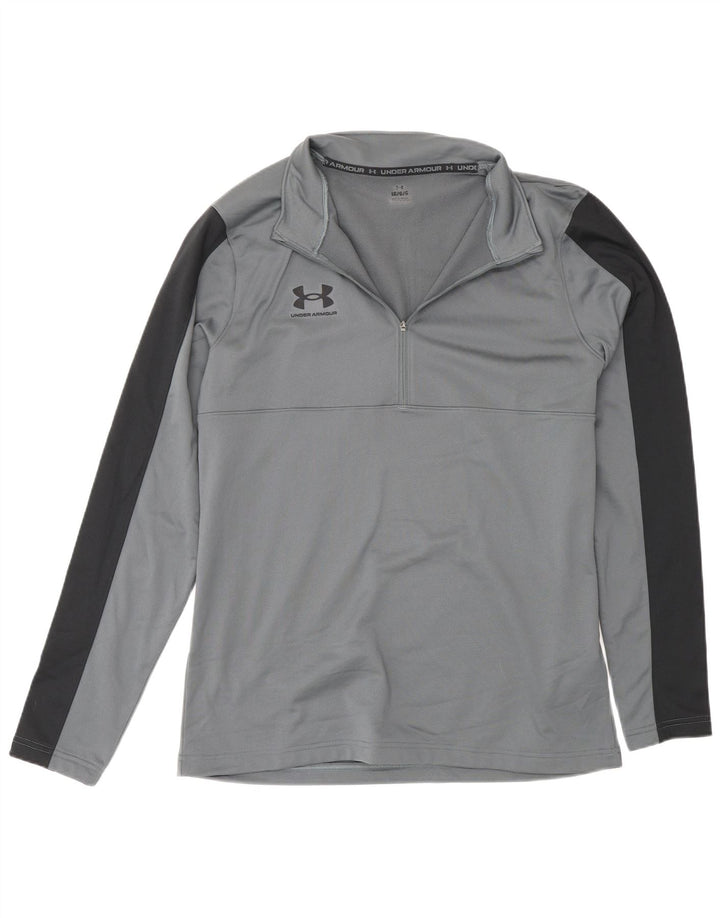 Ανδρική φόρμα πουλόβερ με φερμουάρ Under Armour Top Large Grey Colourblock