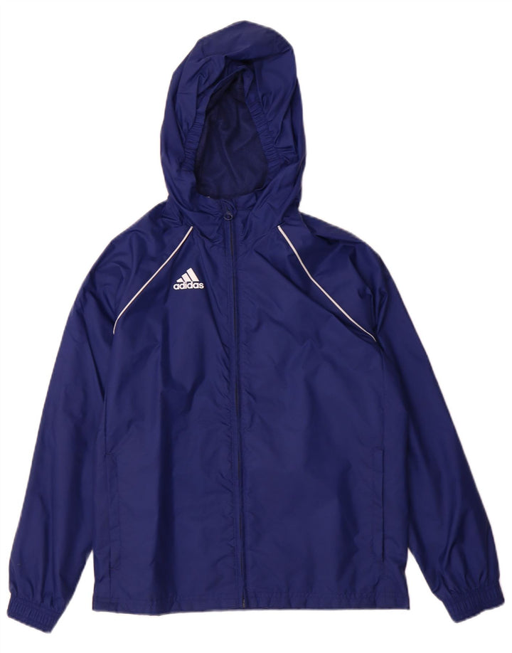 Adidas Boys Rain Jacket 9-10 Years Navy Blue με φερμουάρ