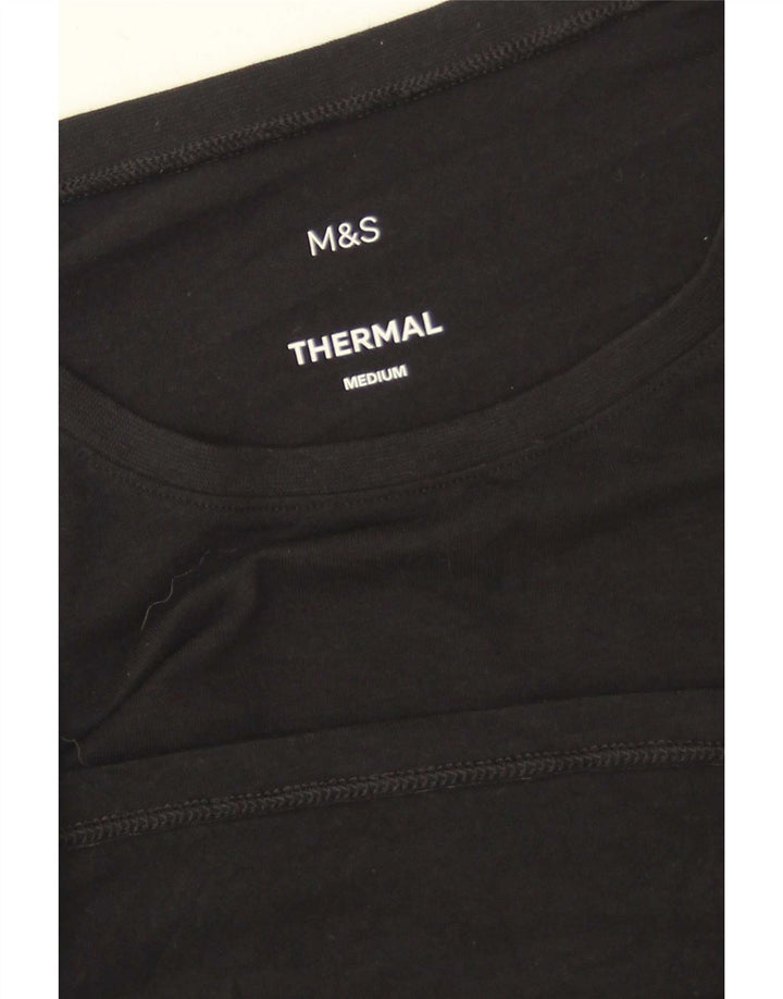 Ανδρικό μπλουζάκι Marks & Spencer Μακρυμάνικο Μεσαίο Μαύρο