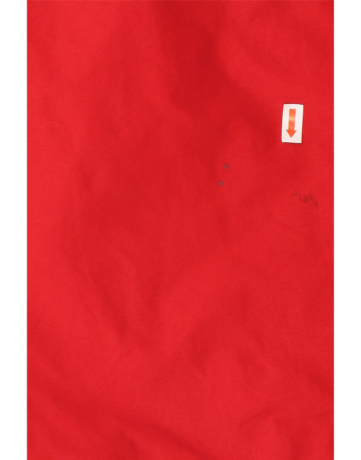 SUPERDRY Womens Graphic Hooded Rain Jacket UK 10 Small Red Colourblock Vintage Superdry and Second-Hand Superdry from Messina Hembry 