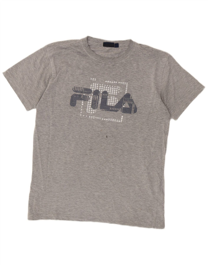 Ανδρικό γραφικό T-Shirt Fila Top Μεσαίο γκρι βαμβακερό