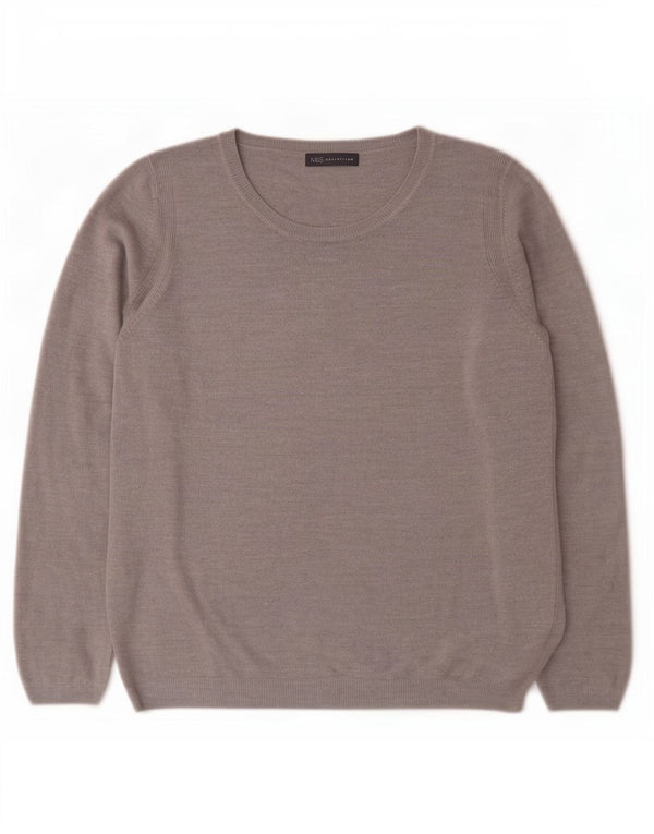 Marks & Spencer Γυναικείο πουλόβερ με λαιμόκαυστο UK 18 XL Γκρι ακρυλικό