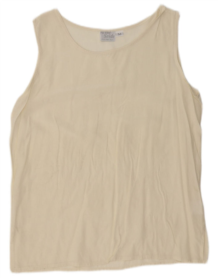 Reine Seide Γυναικείο Γιλέκο Τοπ UK 14 Medium Beige Silk