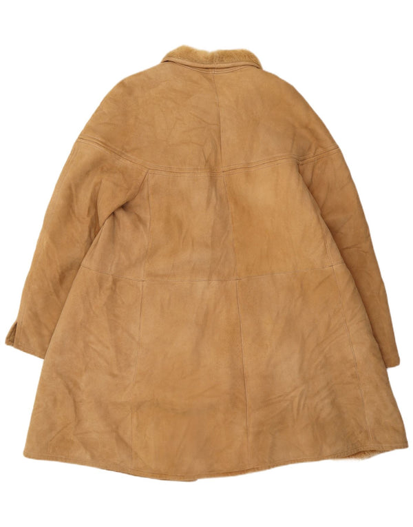 Vintage Γυναικείο Παλτό Shearling UK 14 Large Beige
