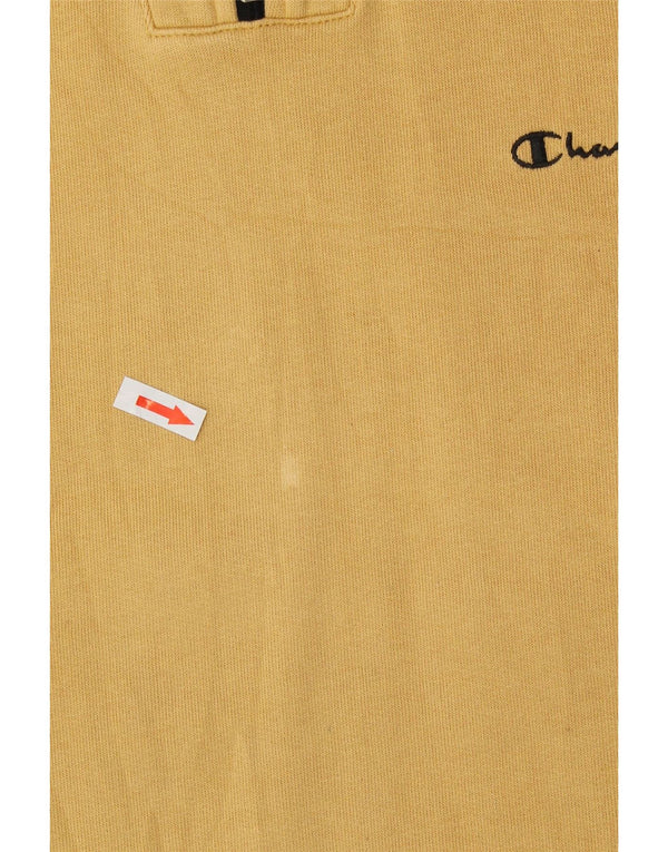 Ανδρικό φούτερ με φερμουάρ CHAMPION, τζάμπα, μεγάλο μπεζ βαμβακερό