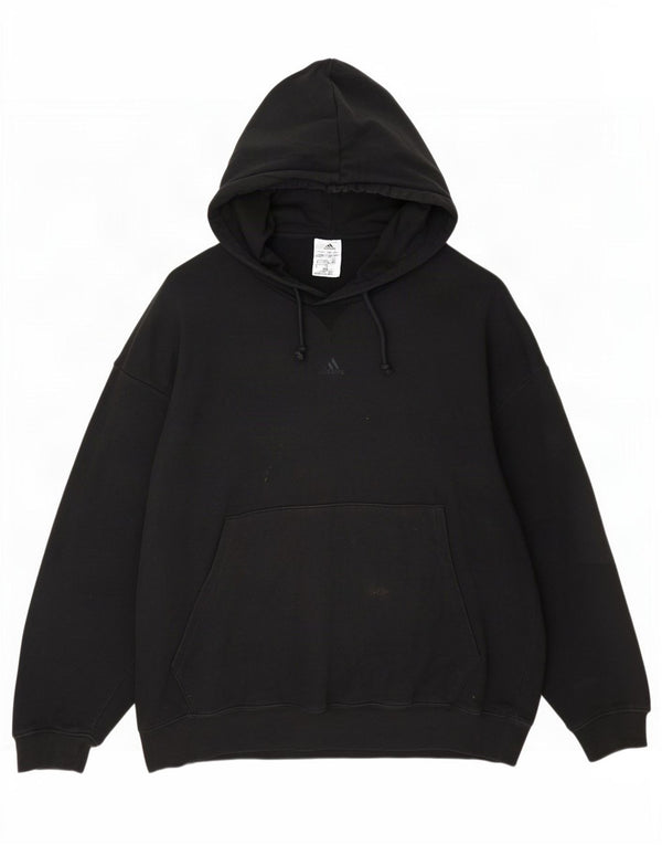 Adidas Ανδρικό Hoodie Jumper 2XL Μαύρο βαμβακερό