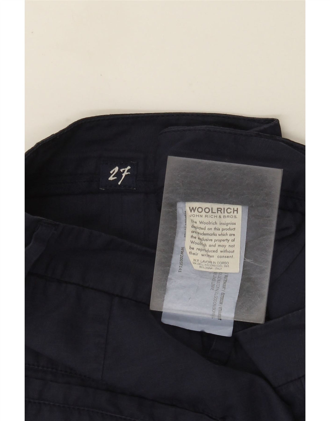 Woolrich Γυναικείο Slim παντελόνι Chino W27 L26 Navy Blue Cotton