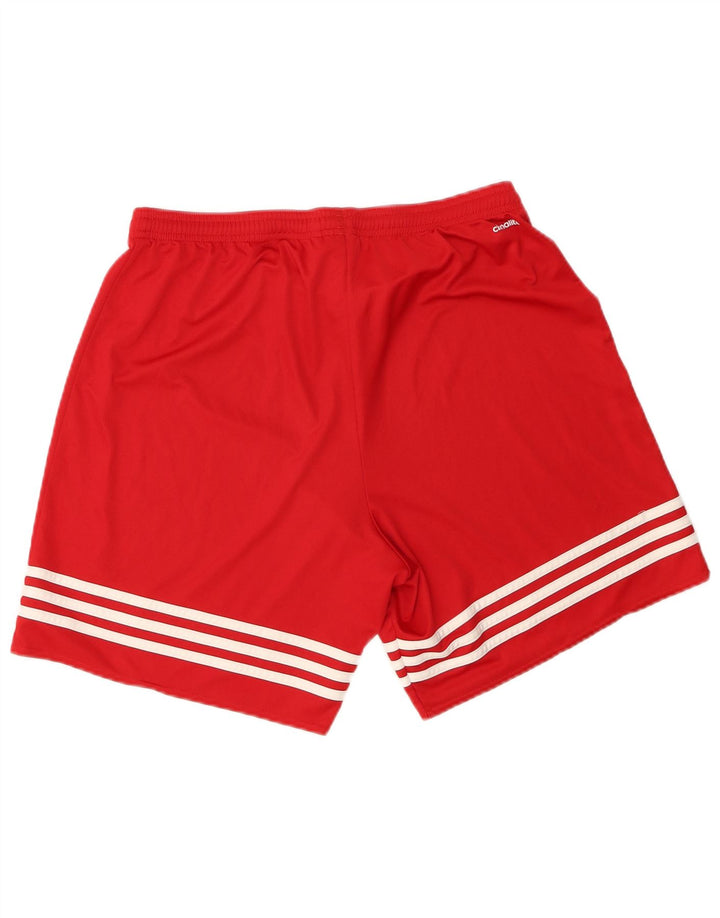 Ανδρικό σορτς Adidas Climalite με μεγάλο κόκκινο πολυεστέρα