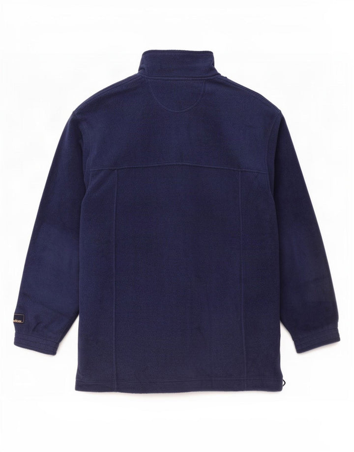 Adidas Ανδρικό φερμουάρ με φερμουάρ Fleece UK 40/42 Medium Navy Blue Polyester