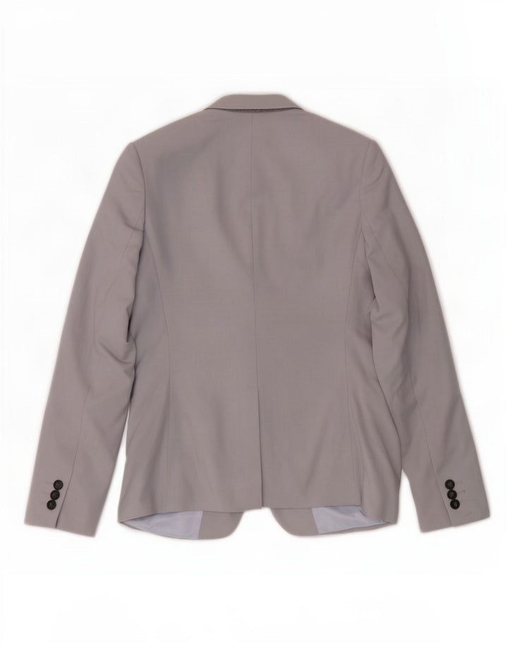 Topshop Γυναικείο σακάκι 1 κουμπιού UK 8 Small Grey Polyester