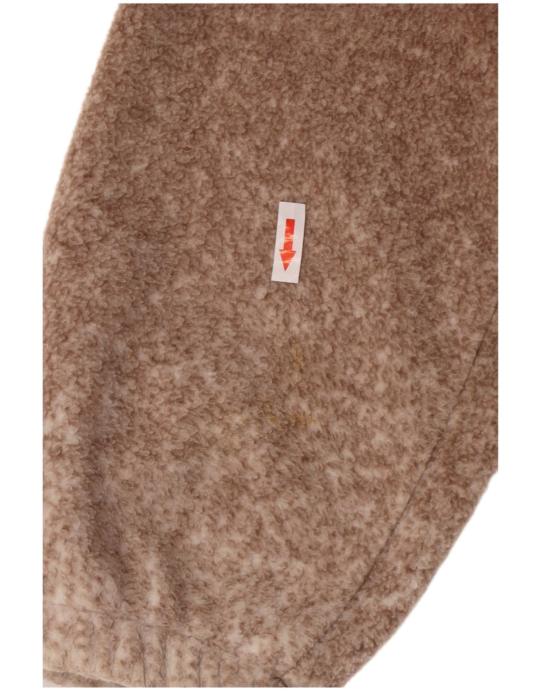 Vintage Ανδρικό Wolf Graphic Fleece Jacket UK 38 Medium Brown Flecked