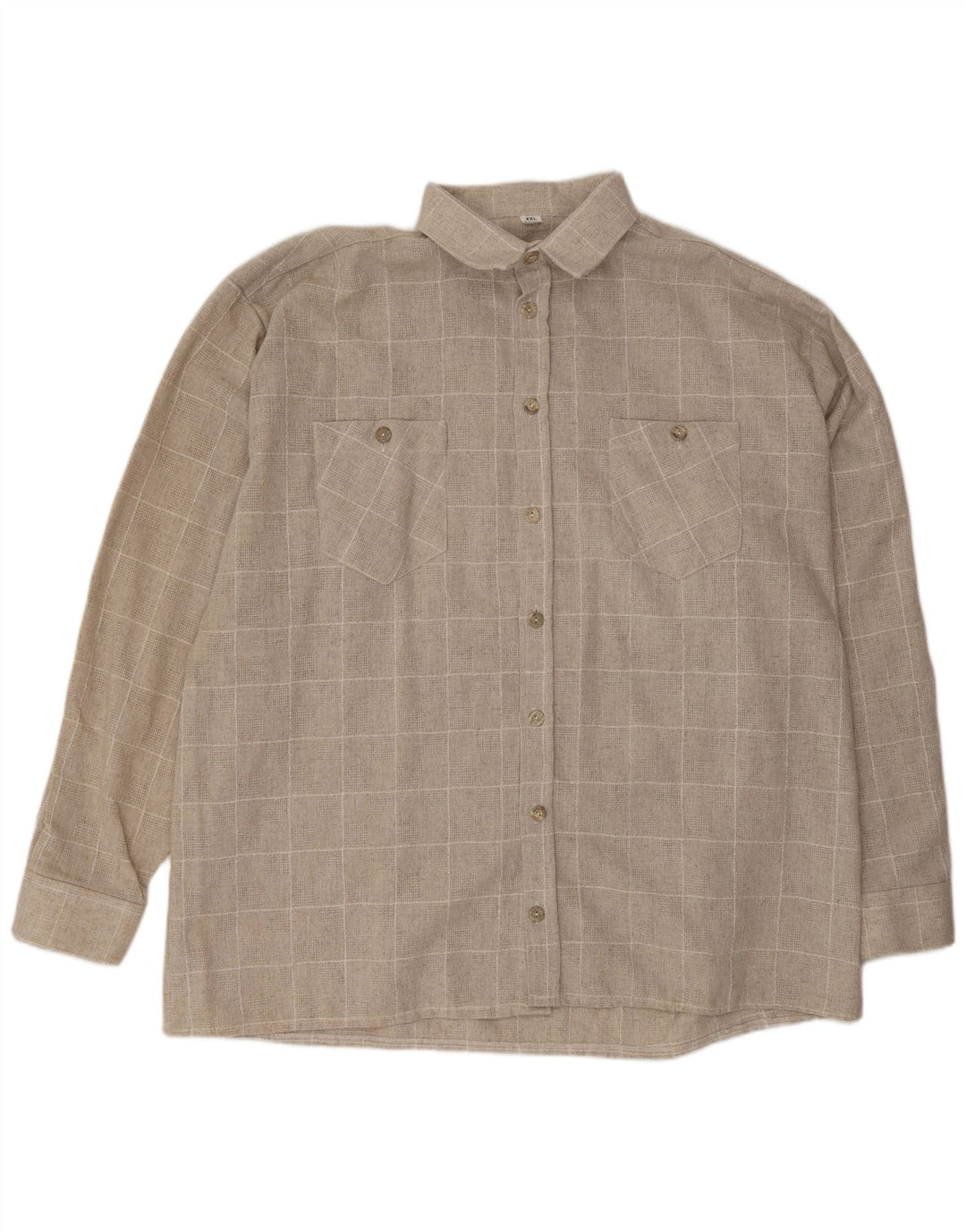 Ανδρικό πουκάμισο VINTAGE 2XL Beige Check