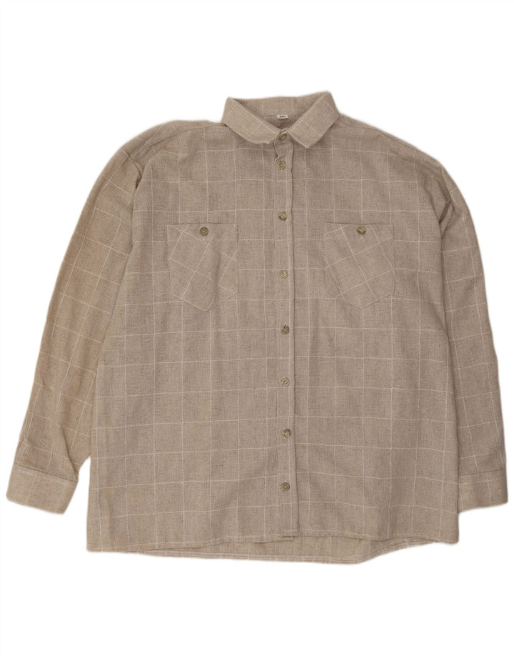 Ανδρικό πουκάμισο VINTAGE 2XL Beige Check