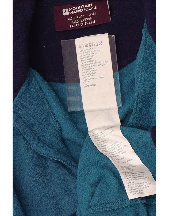 MOUNTAIN WAREHOUSE Γυναικείο φερμουάρ Fleece Jumper UK 20 2XL Blue Polyester