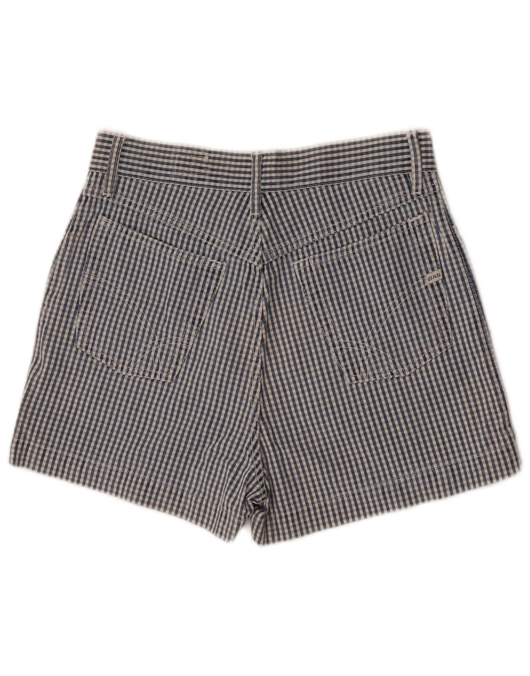 Γυναικείο casual σορτς Gas W28 Μεσαίο μπλε βαμβακερό Gingham