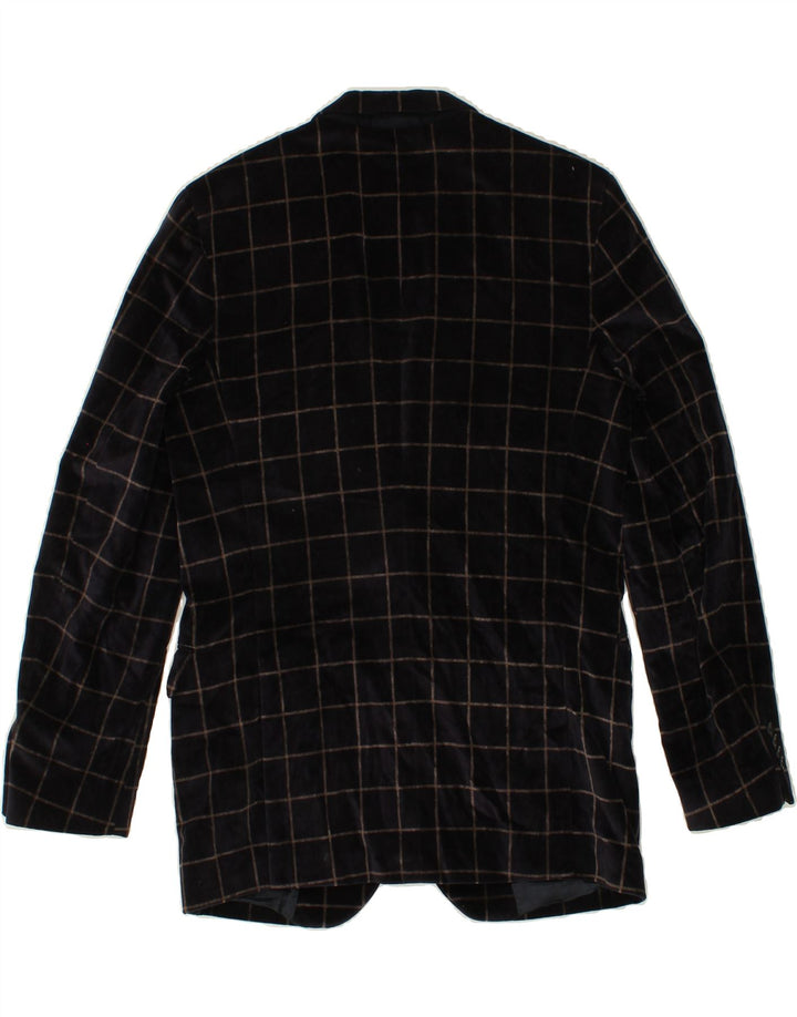 ERMENEGILDO ZEGNA Ανδρικό σακάκι με 2 κουμπιά σακάκι IT 46 Small Navy Blue Check