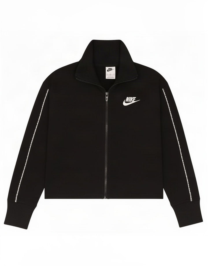 Μπουφάν Nike Girls Crop αθλητική φόρμα 13-14 ετών XL μαύρο πολυεστέρα