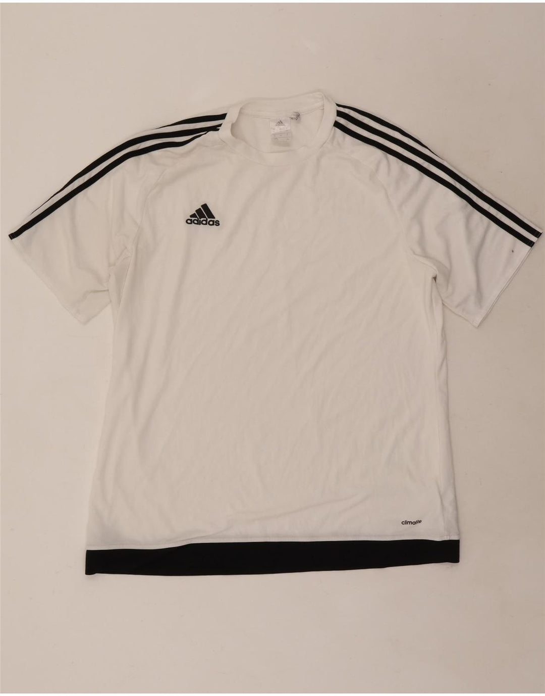 Ανδρικό T-Shirt Climalite Adidas Top XL White Colourblock Polyester
