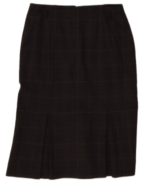 Hobbs Γυναικεία Γοργόνα Φούστα UK 14 Large W33 Grey Check Wool