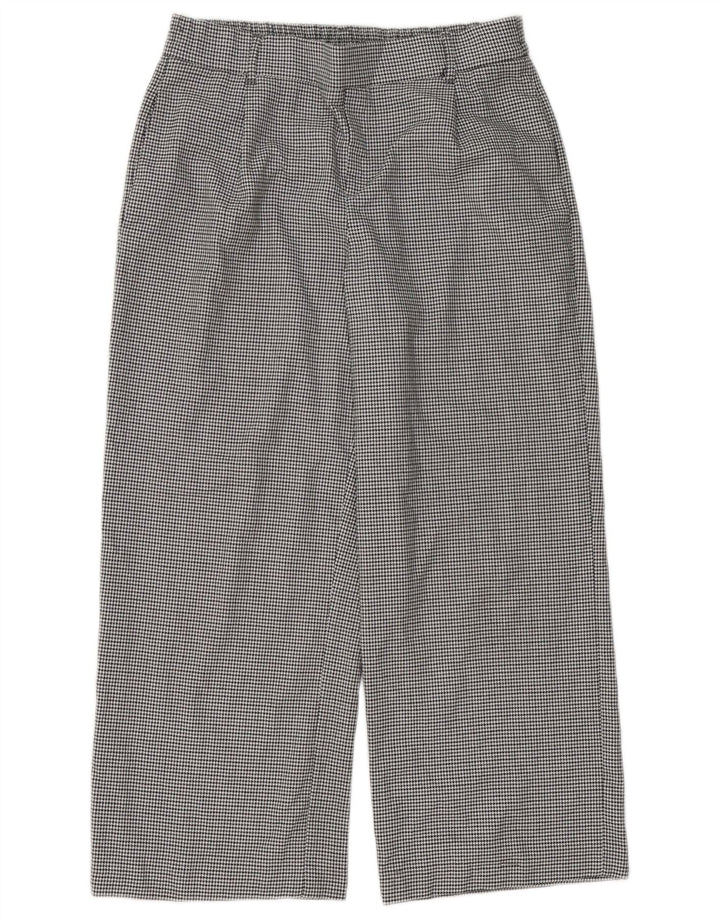 Zara Γυναικείο Trafaluc Cropped Παντελόνι Medium W28 L25 Black Houndstooth