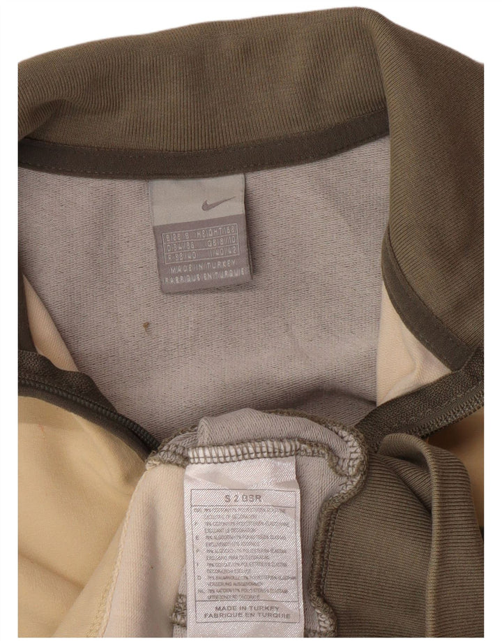 Γυναικεία φόρμα NIKE Crop Top Jacket UK 8/10 Small Beige Colourblock