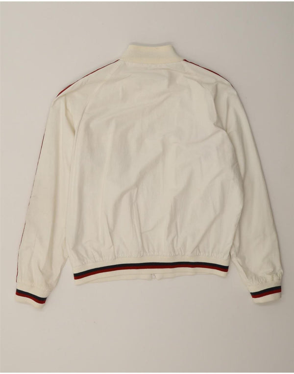 WPM Mens Wildcats Graphic Bomber Jacket UK 40 Large White Colourblock