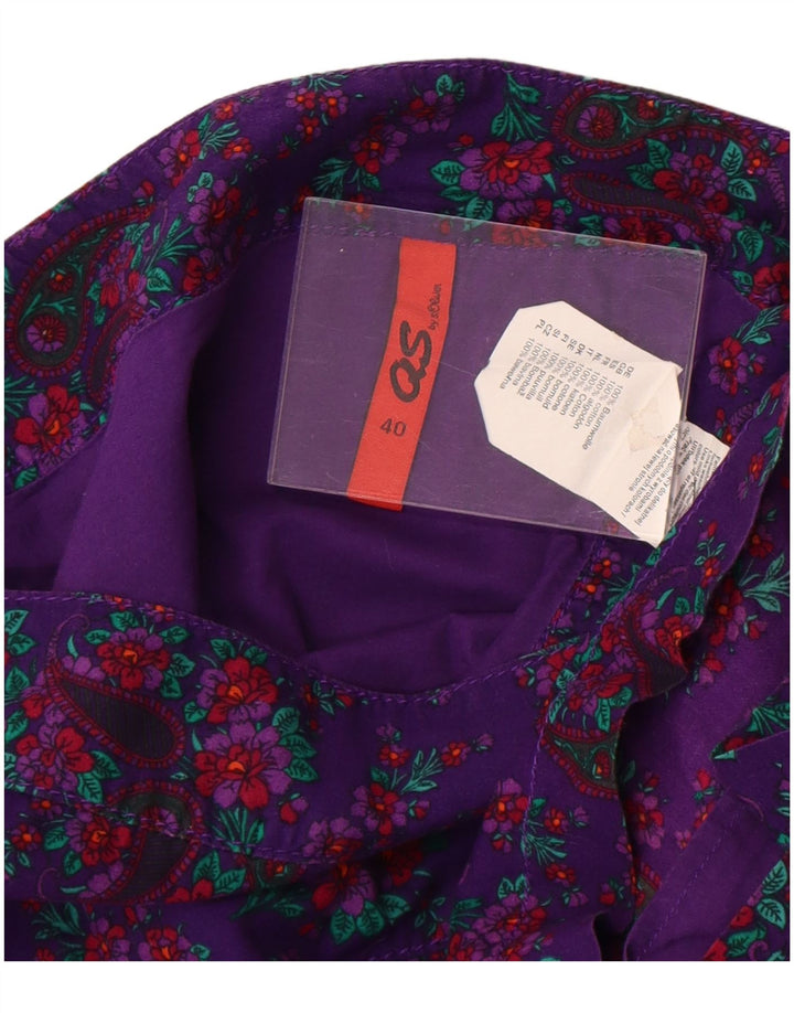 S.Oliver Γυναικεία Μίνι Φούστα EU 40 Medium W34 Μωβ φλοράλ βαμβακερή